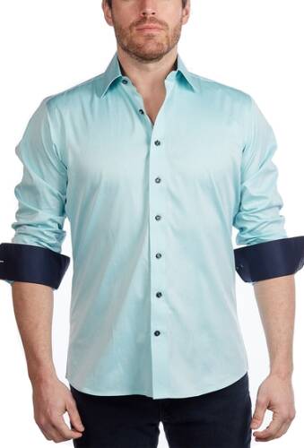 Imbracaminte barbati levinas solid contemporary fit shirt green