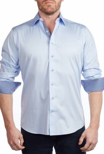 Imbracaminte barbati levinas solid contemporary fit shirt light blue
