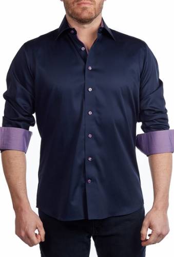Imbracaminte barbati levinas solid contemporary fit shirt navy