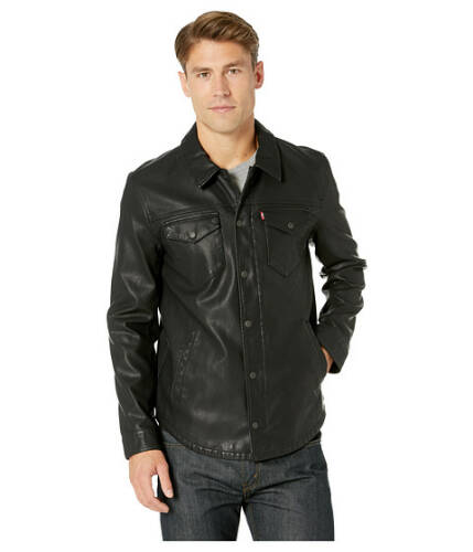 Imbracaminte barbati levis faux leather shirt jacket black