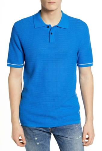 Imbracaminte barbati levis made and crafted regular fit crochet stitch polo victoria blue
