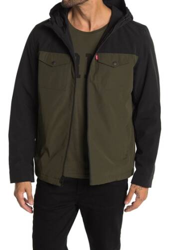 Imbracaminte barbati levis military rain shell jacket olive blk