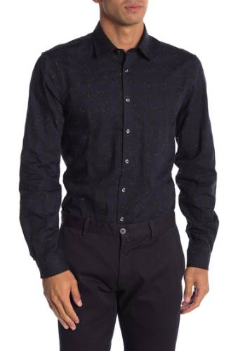 Imbracaminte barbati lindbergh long sleeve checkered regular fit shirt navy