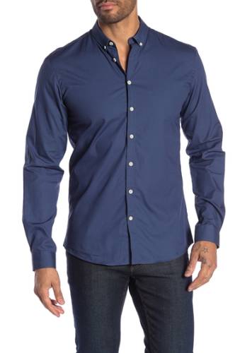 Imbracaminte barbati lindbergh long sleeve regular fit shirt blue