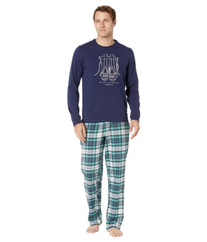Imbracaminte barbati llbean camp pajamas set regular bright navy