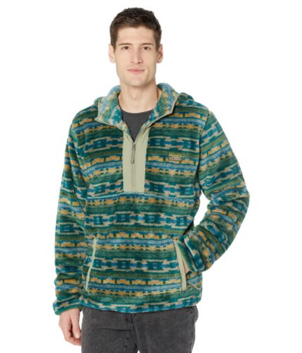 Imbracaminte barbati llbean hi-pile fleece hooded pullover print regular rain forest geo