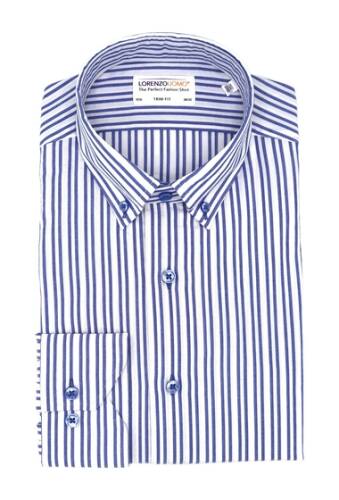 Imbracaminte barbati lorenzo uomo seersucker stripe trim fit dress shirt light blue