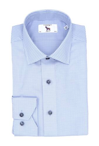 Imbracaminte barbati lorenzo uomo textured check easy iron trim fit dress shirt light blue