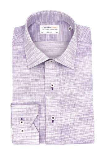 Imbracaminte barbati lorenzo uomo textured wavy print trim fit dress shirt lavender