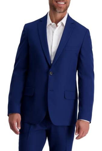 Imbracaminte barbati louis raphael skinny fit stretch gabardine solid jacket blue