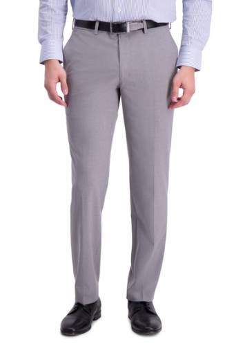 Imbracaminte barbati louis raphael solid flat front skinny fit dress pants grey