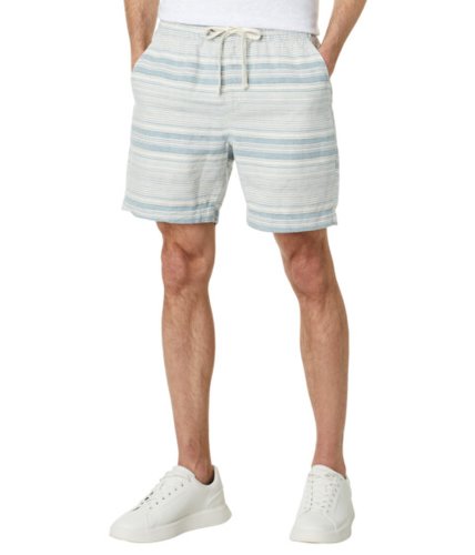 Imbracaminte barbati lucky brand 7quot pull up linen shorts blue stripe