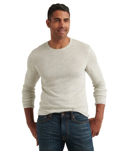 Imbracaminte barbati lucky brand linen blend welterweight crew neck sweater heather grey