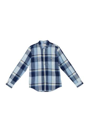 Imbracaminte barbati lucky brand plaid western shirt blue plaid