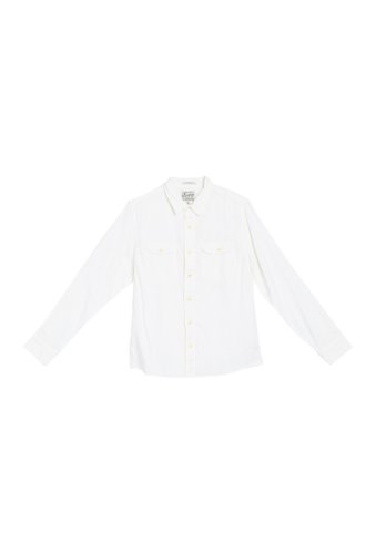Imbracaminte barbati lucky brand solid doubleweave shirt white