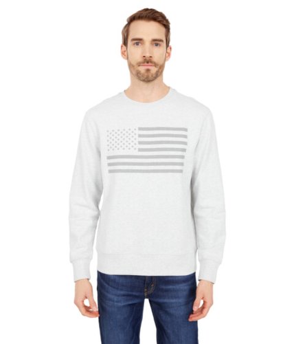 Imbracaminte barbati lucky brand usa flag crew sweatshirt heather grey