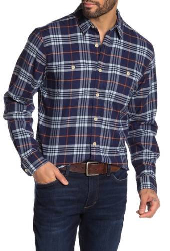 Imbracaminte barbati lucky brand western long sleeve stretch fit shirt blue plaid