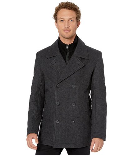 Imbracaminte barbati marc new york by andrew marc emmett double breast coat with inset charcoal