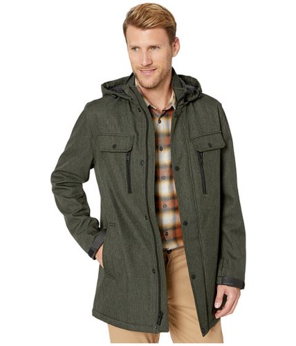 Imbracaminte barbati marc new york by andrew marc melange tech mid length hooded jacket forest
