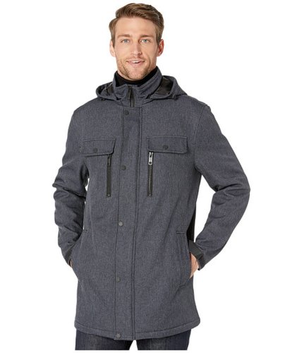 Imbracaminte barbati marc new york by andrew marc melange tech mid length hooded jacket ink