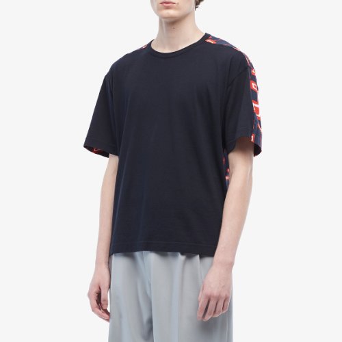 Imbracaminte barbati marni abstract rectangle mixed fabric t-shirt bluenavy