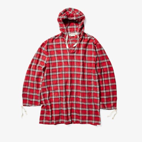 Imbracaminte barbati marni hooded runway shirt jacket red check