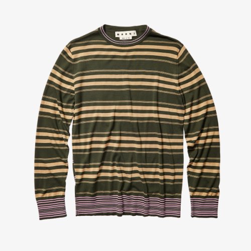 Imbracaminte barbati marni light knit striped sweater greenbeigepink