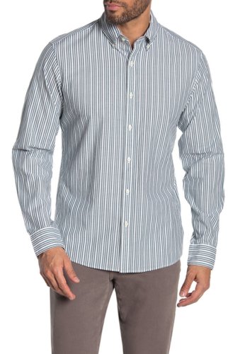 Imbracaminte barbati michael kors benton stripe print slim fit shirt atlantic