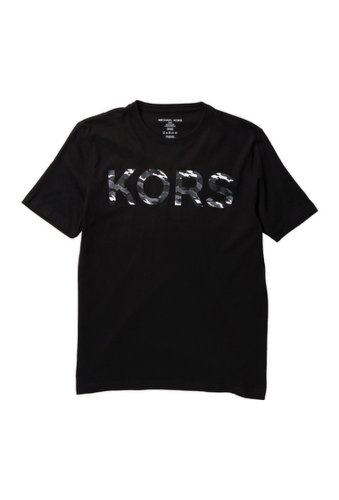 Imbracaminte barbati michael kors camo logo print t-shirt black-001