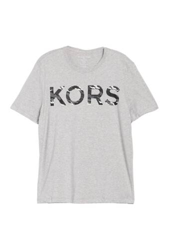 Imbracaminte barbati michael kors camo logo print t-shirt heather grey-030
