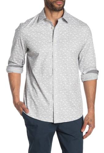 Imbracaminte barbati michael kors classic fit calin flower print shirt alloy-058