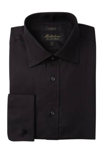 Imbracaminte barbati michelson\'s solid textured slim fit tuxedo dress shirt black