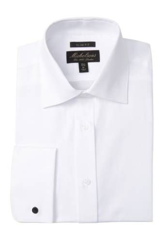 Imbracaminte barbati michelson\'s textured solid slim fit tuxedo dress shirt white