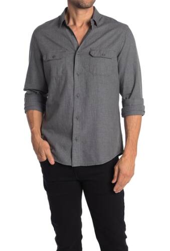 Imbracaminte barbati micros patterned double pocket shirt gray