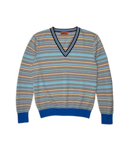Imbracaminte barbati missoni v-neck sweater blue