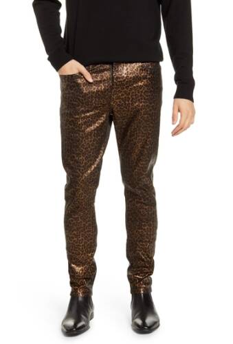 Imbracaminte barbati monfrere greyson skinny fit jeans leopard
