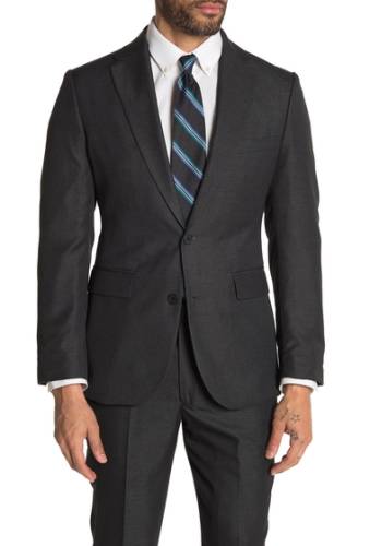 Imbracaminte barbati moss bros charcoal solid two button notch lapel tailored fit suit separates jacket charcoal solid