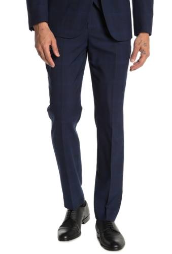 Imbracaminte barbati moss bros dark blue plaid tailored fit suit separates pants - 30-34 inseam dark blue plaid