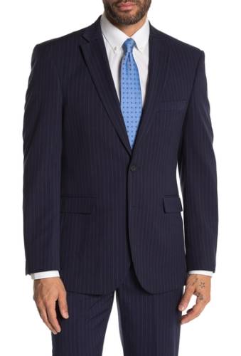 Imbracaminte barbati moss bros navy stripe two button notch lapel regular fit suit separates jacket navy stripe