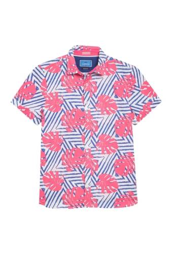 Imbracaminte barbati mtl apparel short sleeve banana leaf print shirt pink