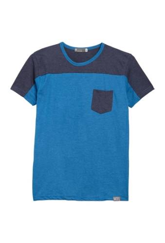 Imbracaminte barbati mtl apparel short sleeve colorblock pocket t-shirt mood indigo heather