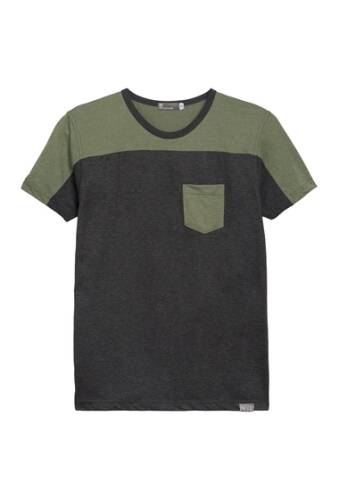 Imbracaminte barbati mtl apparel short sleeve colorblock pocket t-shirt olivine heather