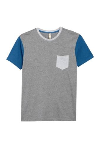 Imbracaminte barbati mtl apparel short sleeve crew neck colorblock t-shirt premium heather
