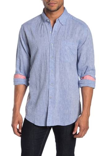 Imbracaminte barbati natural blue solid modern fit shirt bright cobalt delave