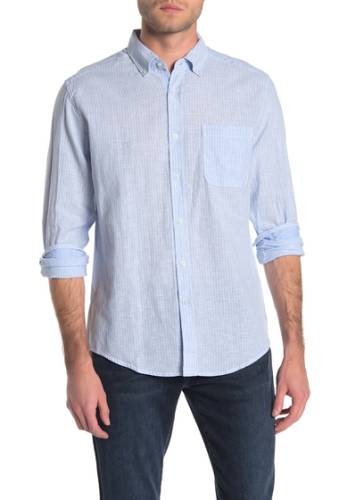 Imbracaminte barbati natural blue striped modern fit shirt lt blue