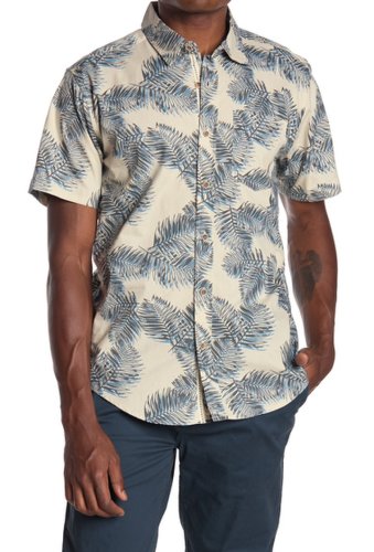 Imbracaminte barbati natural blue visitor short sleeve hawaiian shirt grey