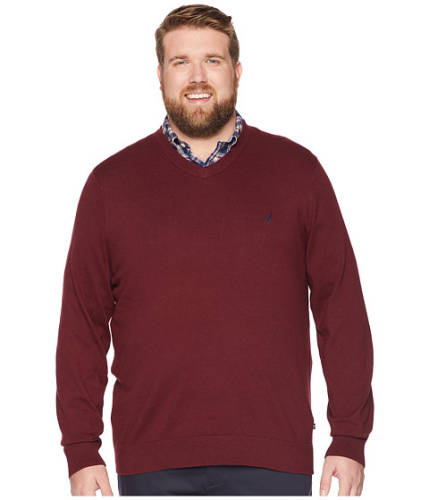 Imbracaminte barbati nautica big amp tall jersey v-neck sweater royal burgundy
