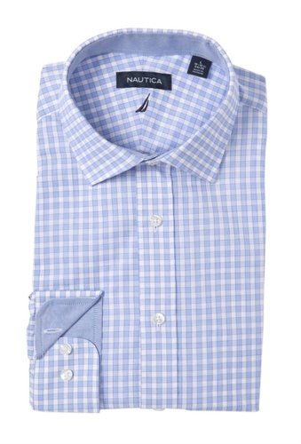 Imbracaminte barbati nautica classic fit checkered dress shirt light blue check