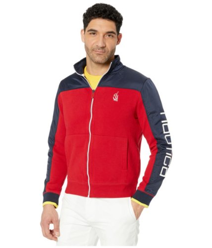Imbracaminte barbati nautica color-blocked track jacket red