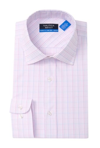 Imbracaminte barbati nautica grid print classic fit dress shirt light purple plaid